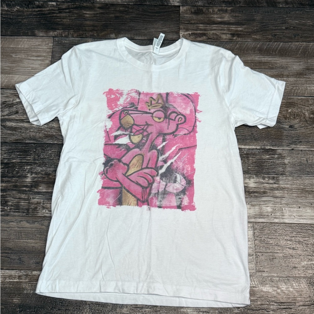 Pink Panther Graphic Tee - White Women's T-Shirt